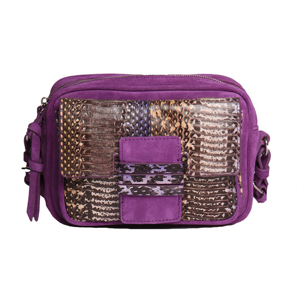 SAC ISAAC PM SNAKE TRICOLORE VIOLET