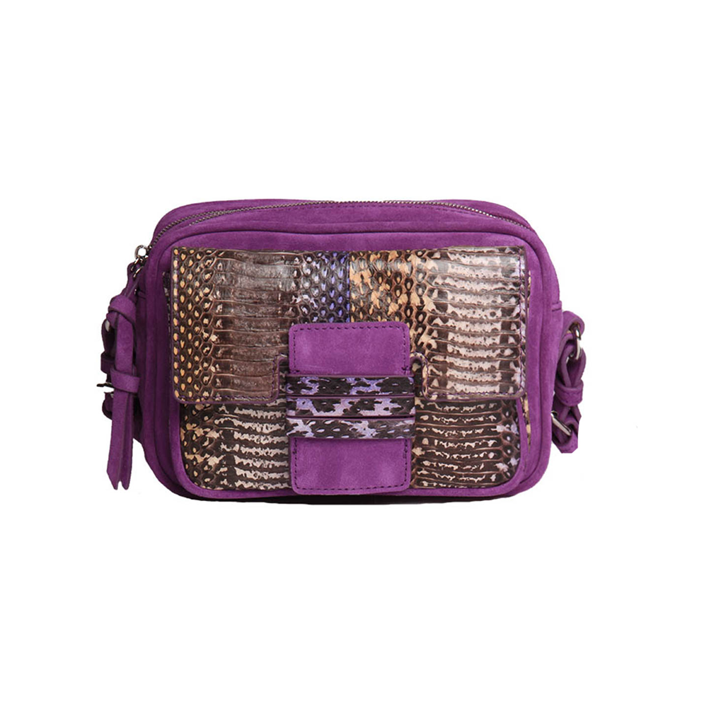 SAC ISAAC PM SNAKE TRICOLORE VIOLET
